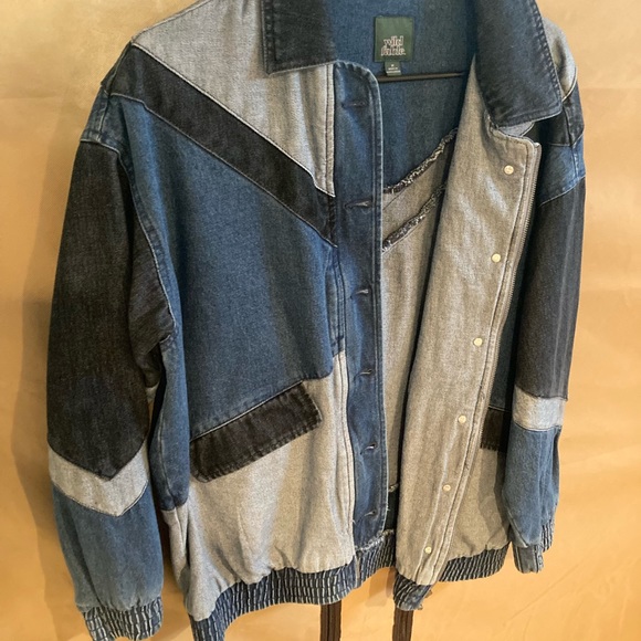 wild fable Jackets & Blazers - Wild Fable Color Block Jean Jacket VIRAL